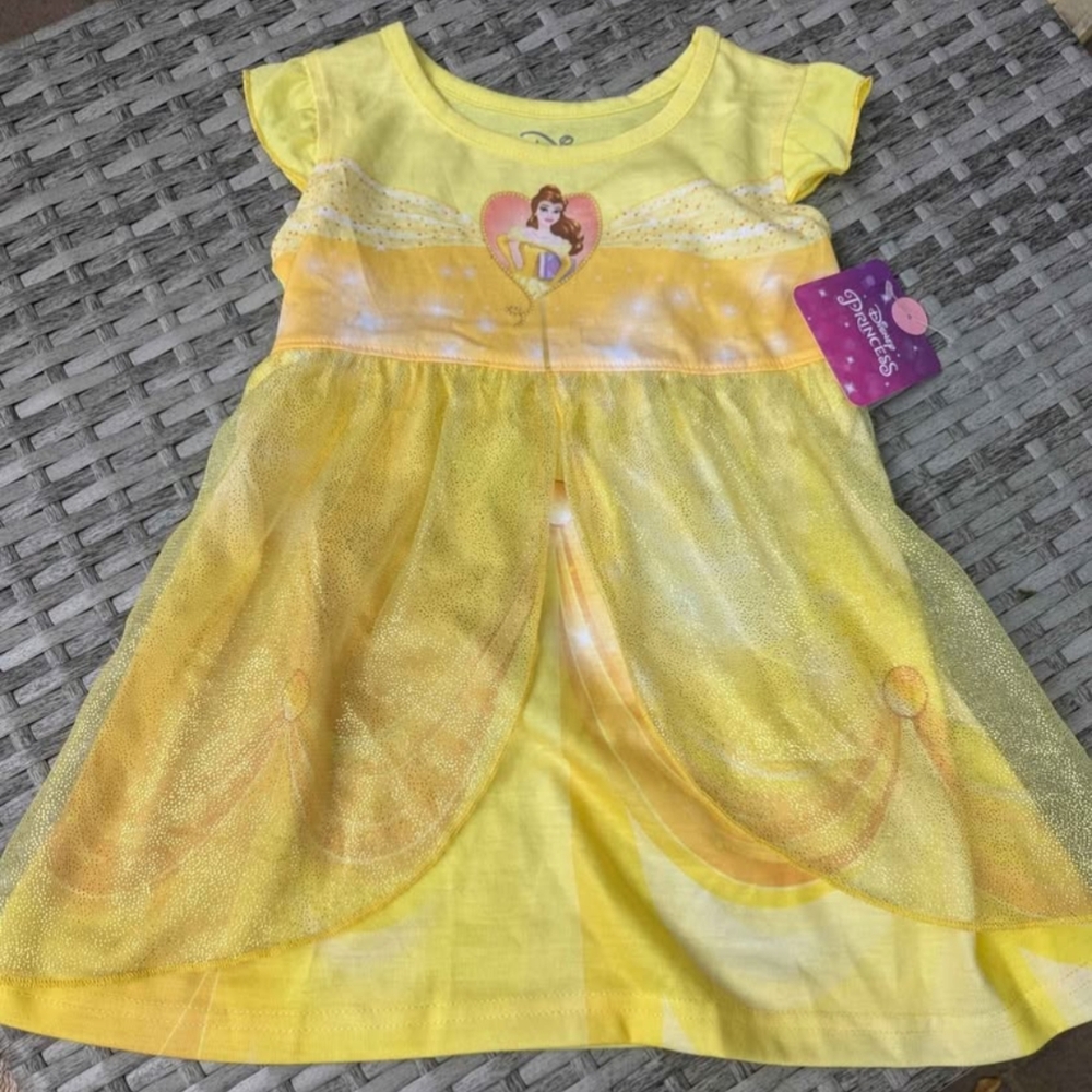 New Disney Belle Yellow Kids Dress